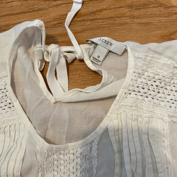 J.Crew white blouse with detail front - Picture 2 of 2